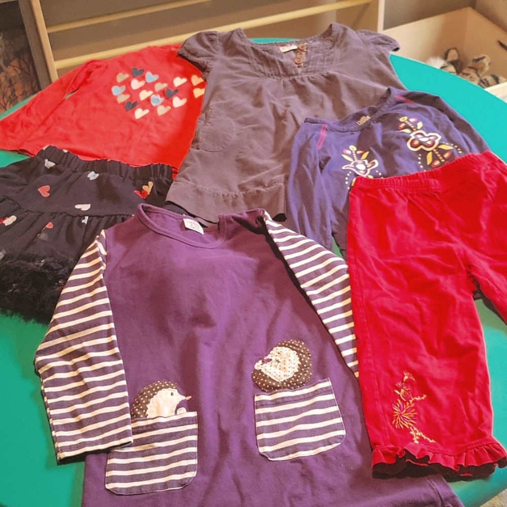 4T/5T/6 Adorable dress and tunic bundle Hannah Andersson, JoJo Maman Bebe,Joules
